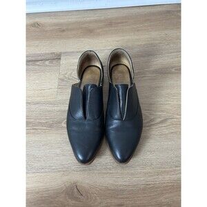 Nisolo Emma D’Orsay Oxford Black Leather Almond Toe Loafer Flats Women’s 8